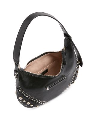 Bar Hobo Embellished Leather Shoulder Bag