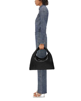 Small Hop Intrecciato Leather Shoulder Bag