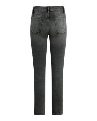 Nico Mid Rise Straight Jeans in Black Vortex