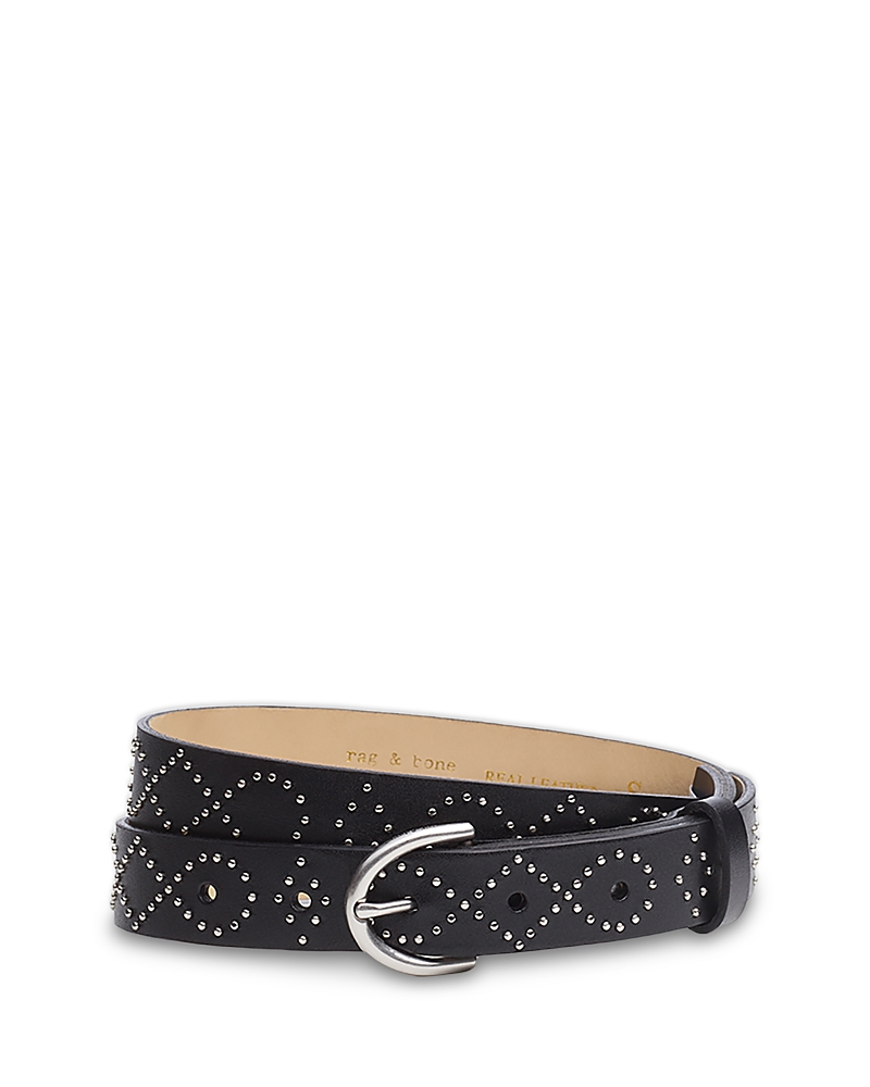 Rag & Bone Women's Maisie Studded Belt In Black