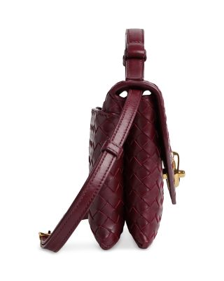 Knot Lock Intrecciato Leather Crossbody Bag