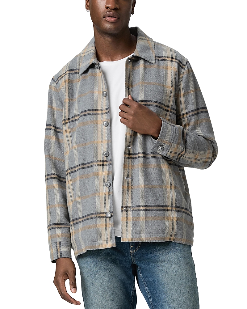Paige Telford Plaid Relaxed Fit Jacket In Gray