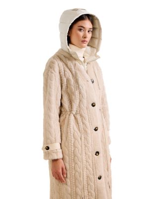  Oriana Faux Fur Jacket with Puffer Hood