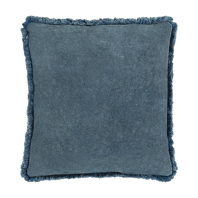 Surya Washed Cotton Velvet Decorative Pillow In Teal