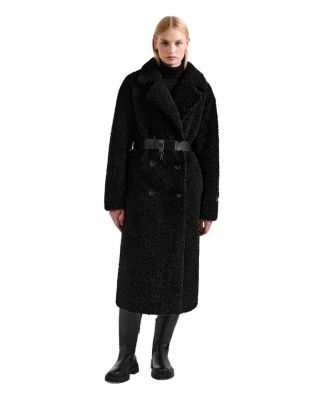 Tina Long Teddy Jacket with Removable Puffer Hood