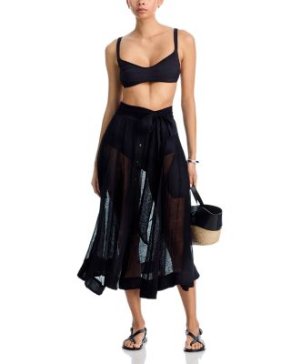 Tie Waist Cover-Up Skirt