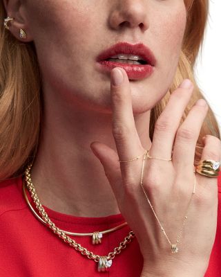 14K Yellow Gold Lab Grown Diamond Pear Groovy Stud Earrings