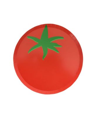 Le Dinner Tomato Paper Dessert Plates, Set of 8