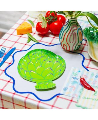 Le Dinner Artichoke Paper Dinner Plates, Set of 8