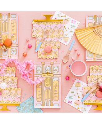 Let Them Eat Cake Die-Cut Cake Large Paper Plates, Set of 8