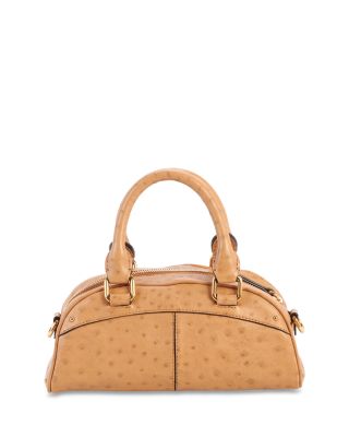 Small Stippled Leather Bowling Bag