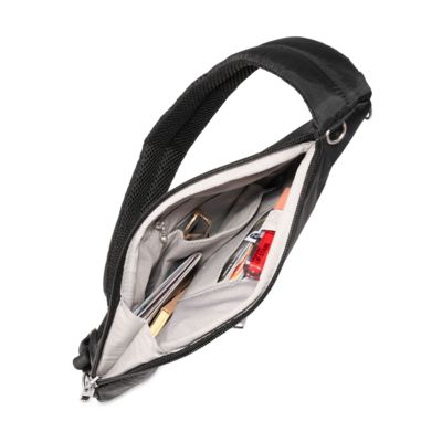 The Travel Smart Edit Securtex Anti Theft Half Moon Sling Bag