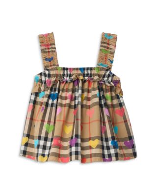 Girls' Gabi Heart Check Cotton Top - Little Kid, Big Kid