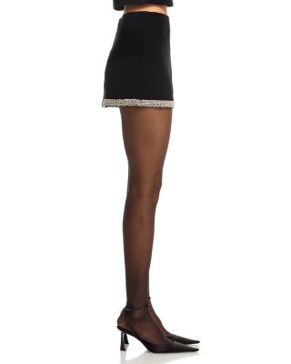 Rubi Embellished Trim Mini Skirt