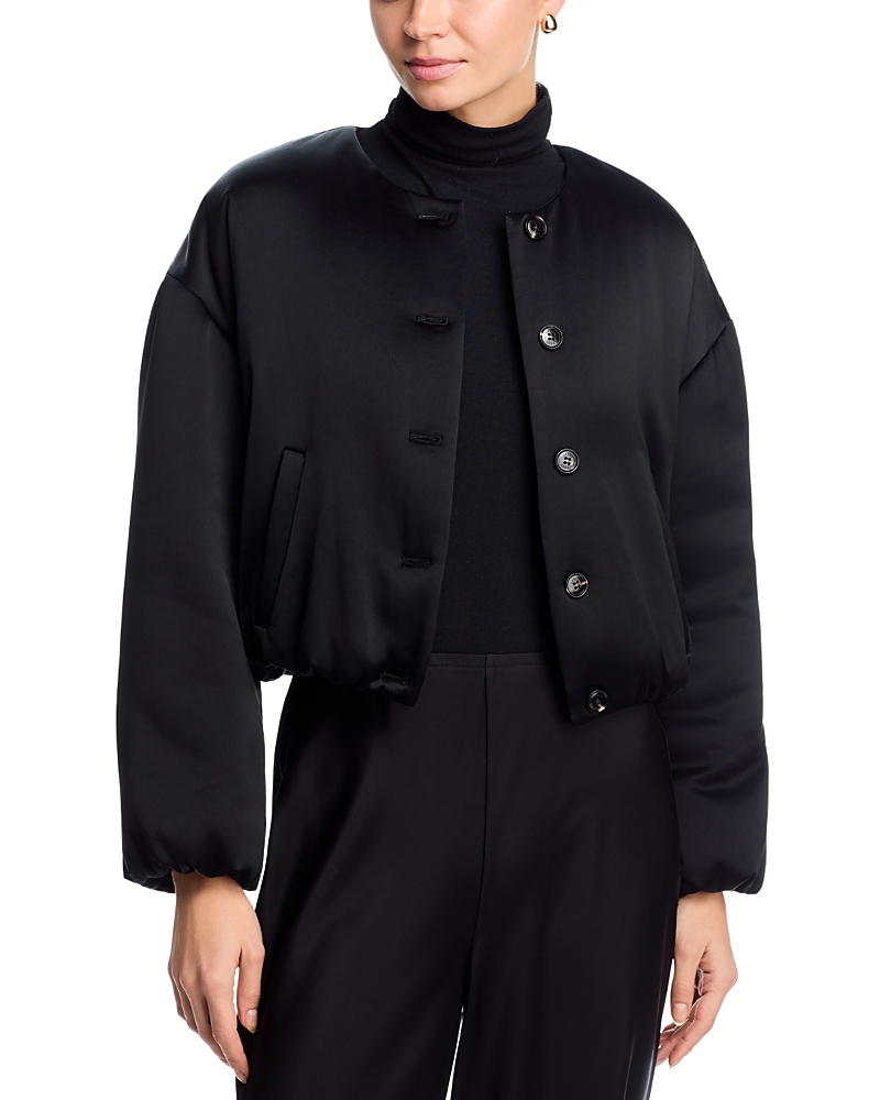 Leset Barb Bomber Jacket In Black