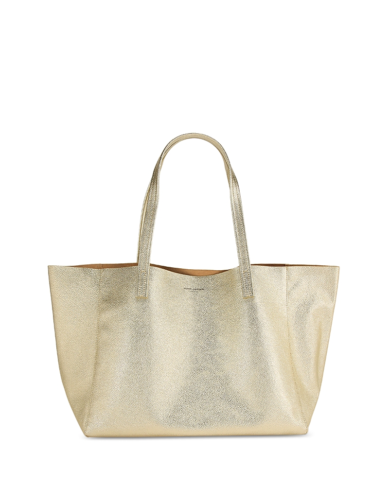 Kurt Geiger Violet Large Metallic Leather Tote In Gold