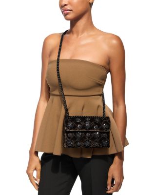 Kensington Mini Embellished Velvet Convertible Crossbody