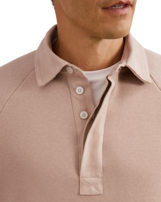 Costello Long Sleeved Jersey Fleeceback Open Collar Polo Sweater