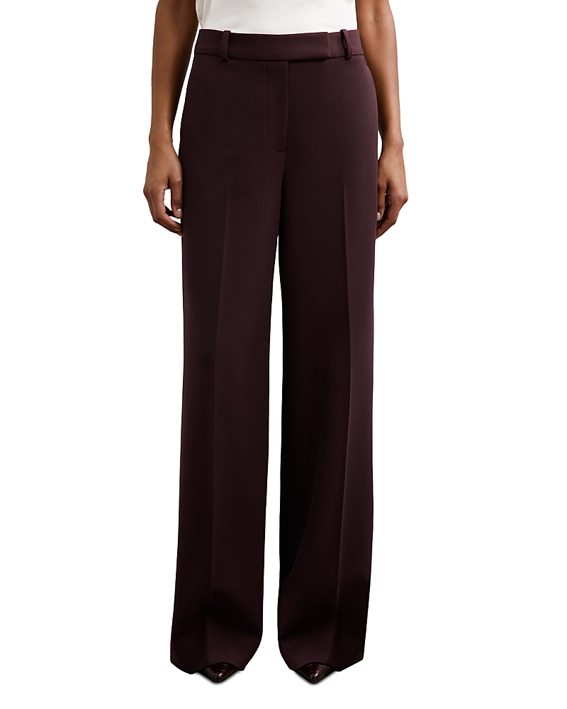 Reiss Petite Gabi Wide Leg Pants In Purple