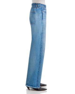 Miramar Fleece Pull On Wide Leg Sweatpant Jeans in Frank