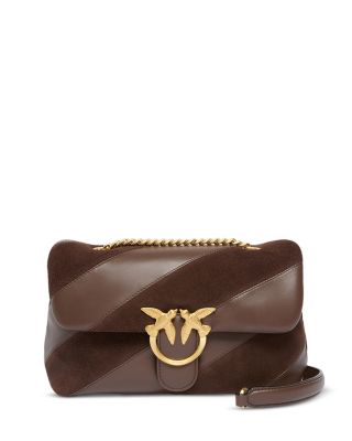 Love Puff Suede & Leather Convertible Crossbody