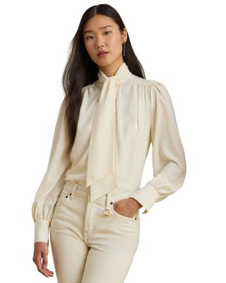 Georgette Tie Neck Blouse