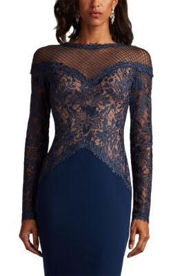 Lisette Embroidered Illusion Dress