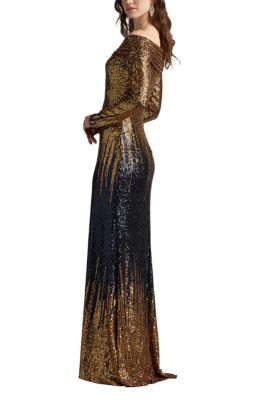 Vionne Off-Shoulder Sequin Gown