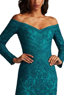 Ishana Off-Shoulder Embroidered Gown