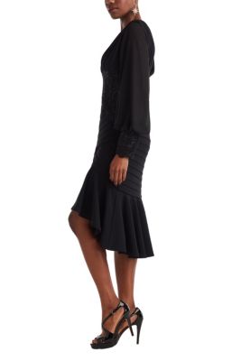 Kalina Blouson Sleeve High-Low Dress