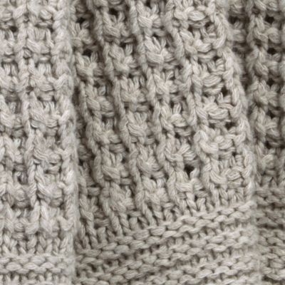 Dimension Knitted Lambswool Throw, 130" x 180"