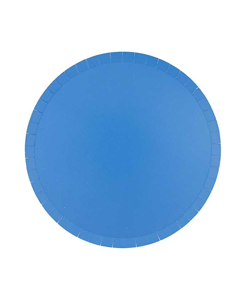 Jollity & Co Solid Shade Colors, Paper Party Dinner Plates, Set Of 8 In Blue