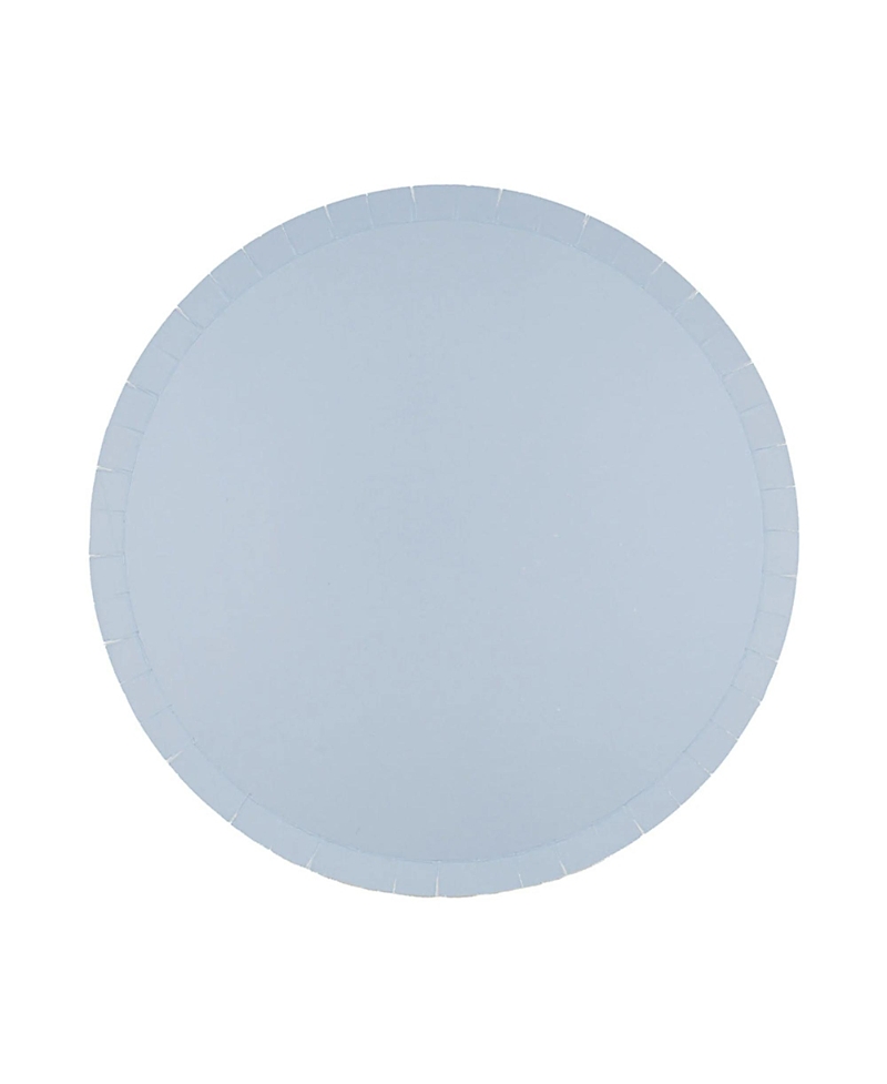 Jollity & Co Solid Shade Colors, Paper Party Dinner Plates, Set Of 8 In Blue
