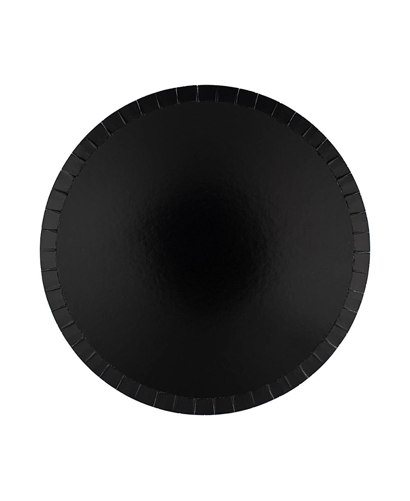 Jollity & Co Solid Shade Colors, Paper Party Dinner Plates, Set Of 8 In Black