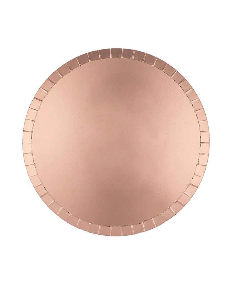 Jollity & Co Solid Shade Colors, Paper Party Dinner Plates, Set Of 8 In Brown