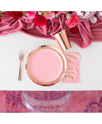 Solid Shade Colors, Paper Party Dinner Plates, Set of 8