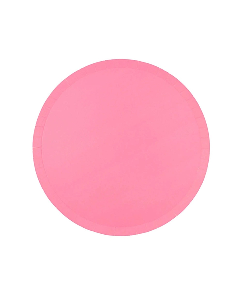 Jollity & Co Solid Shade Colors, Paper Party Dinner Plates, Set Of 8 In Pink