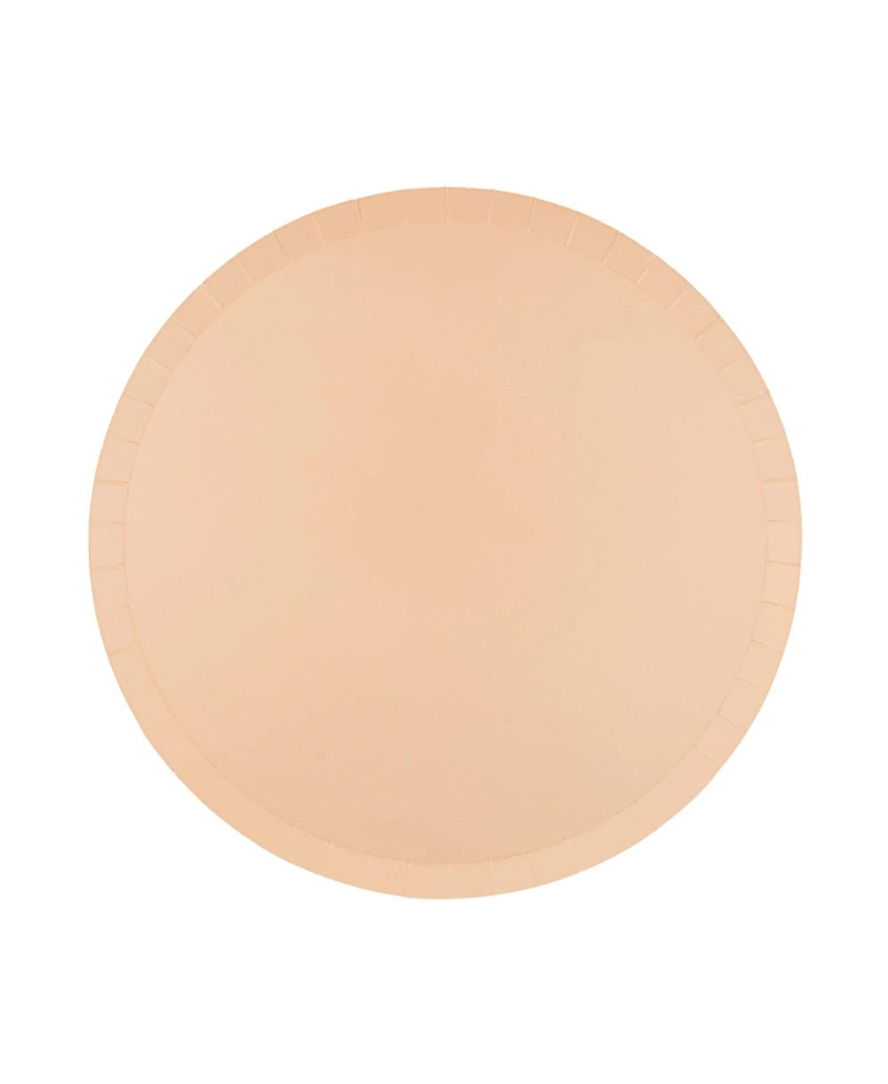 Jollity & Co Solid Shade Colors, Paper Party Dinner Plates, Set Of 8 In Sand