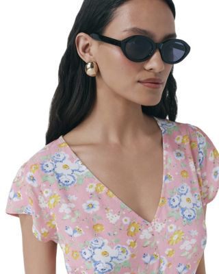 Blair Crepe Floral Sleeveless Midi Dress