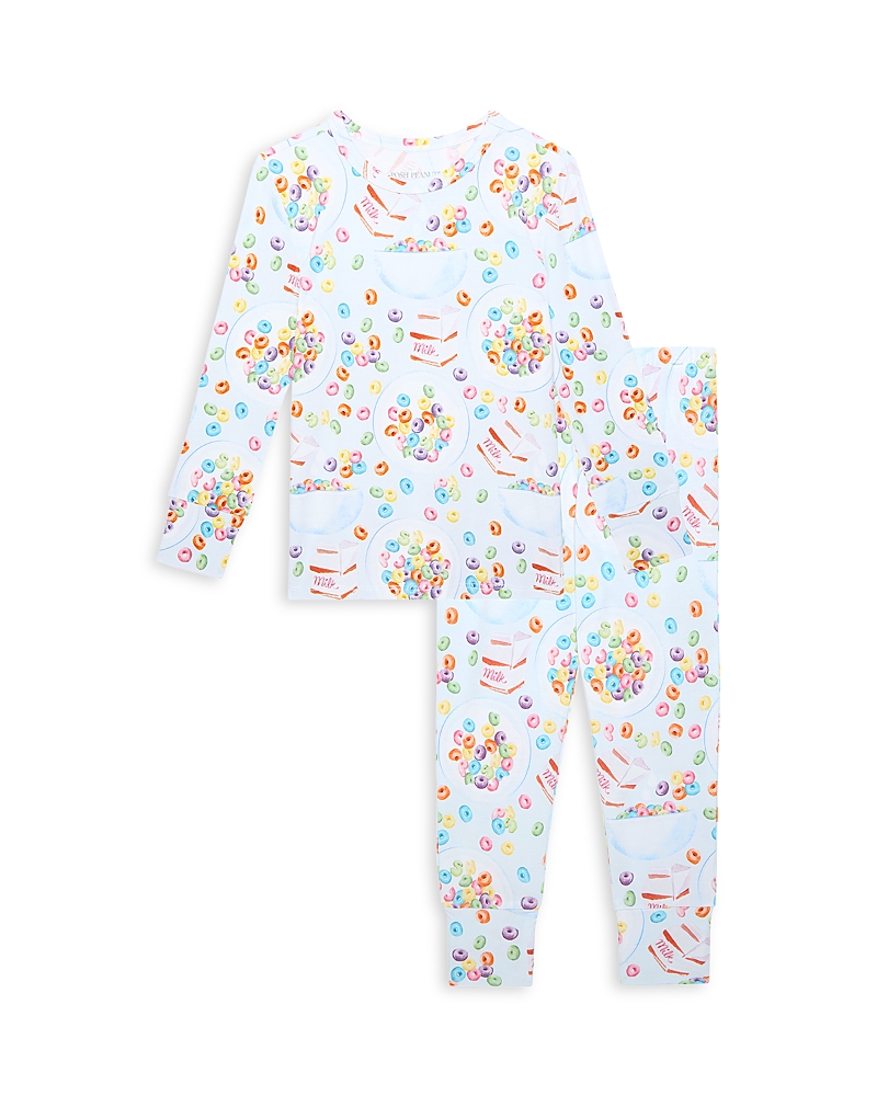 Posh Peanut Unisex Cereal Classic Pajama Set - Little Kid In Blue