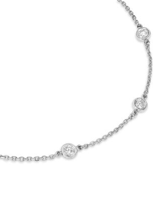 Diamond Bezel Station Bracelet in 14K Gold, 0.5 tcw