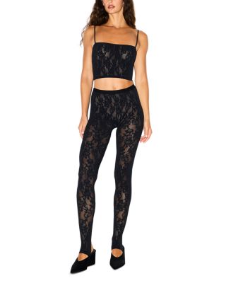 Knit Lace Stirrup Leggings
