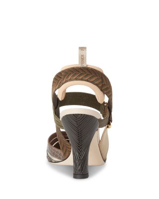 Women's Colibrì Mesh & Leather High Heel Slingbacks