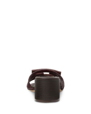 Women's Baguette Leather Block Heel Sandals