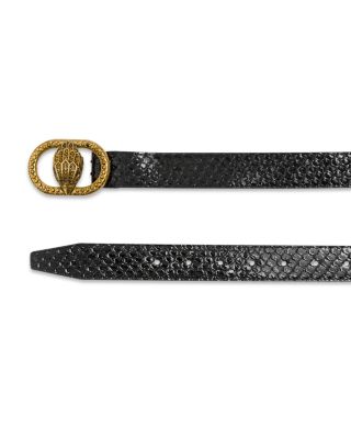 Women&#39;s Snake Embossed Leather Belt