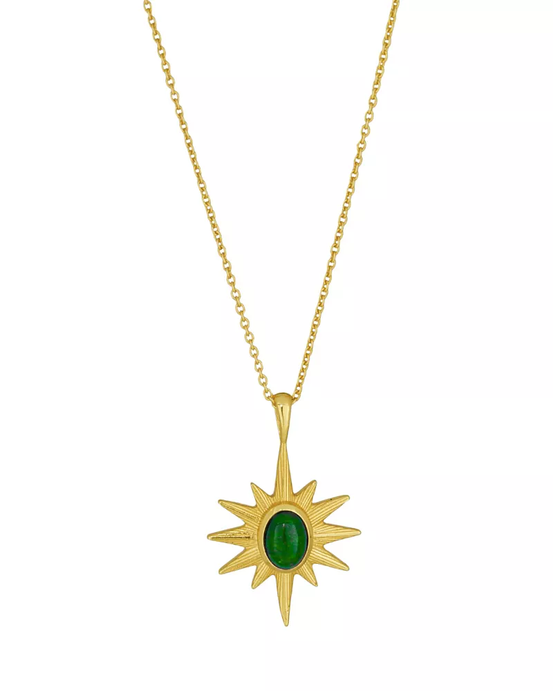 Ottoman Hands Onyx Star Necklace
