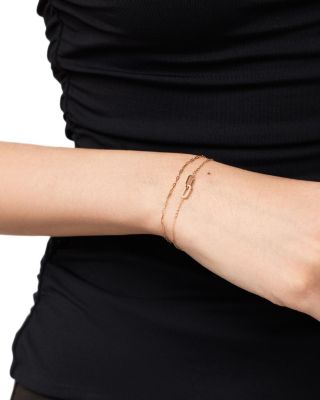 Solid Yellow Gold Lab Grown Diamond Link Bracelet