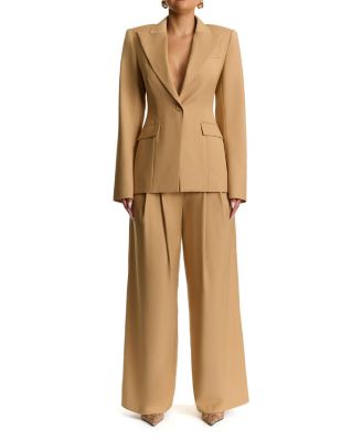 Suiting Pleated Wide-Leg Pant
