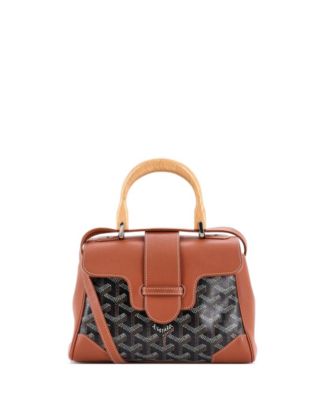  Mini Saigon Top Handle Bag Coated Canvas with Leather