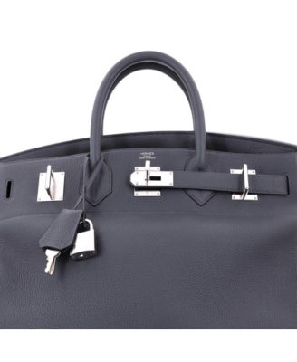 HAC 40 Handbag Grey Togo with Palladium Hardware